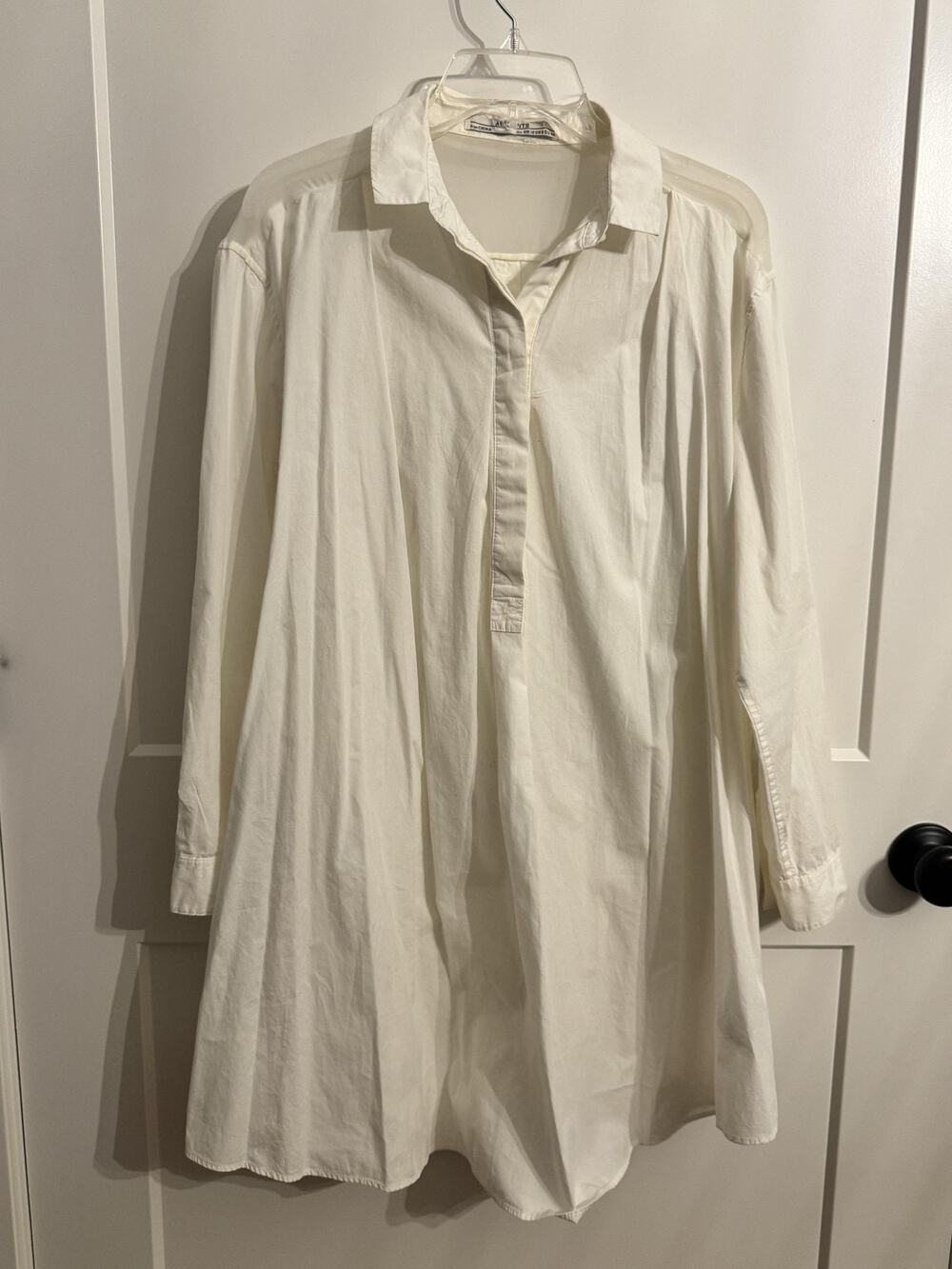 AllSaints Dress 8 White Lana Shirt Dress Sheer Yoke Long Sleeve A Liner Capsule